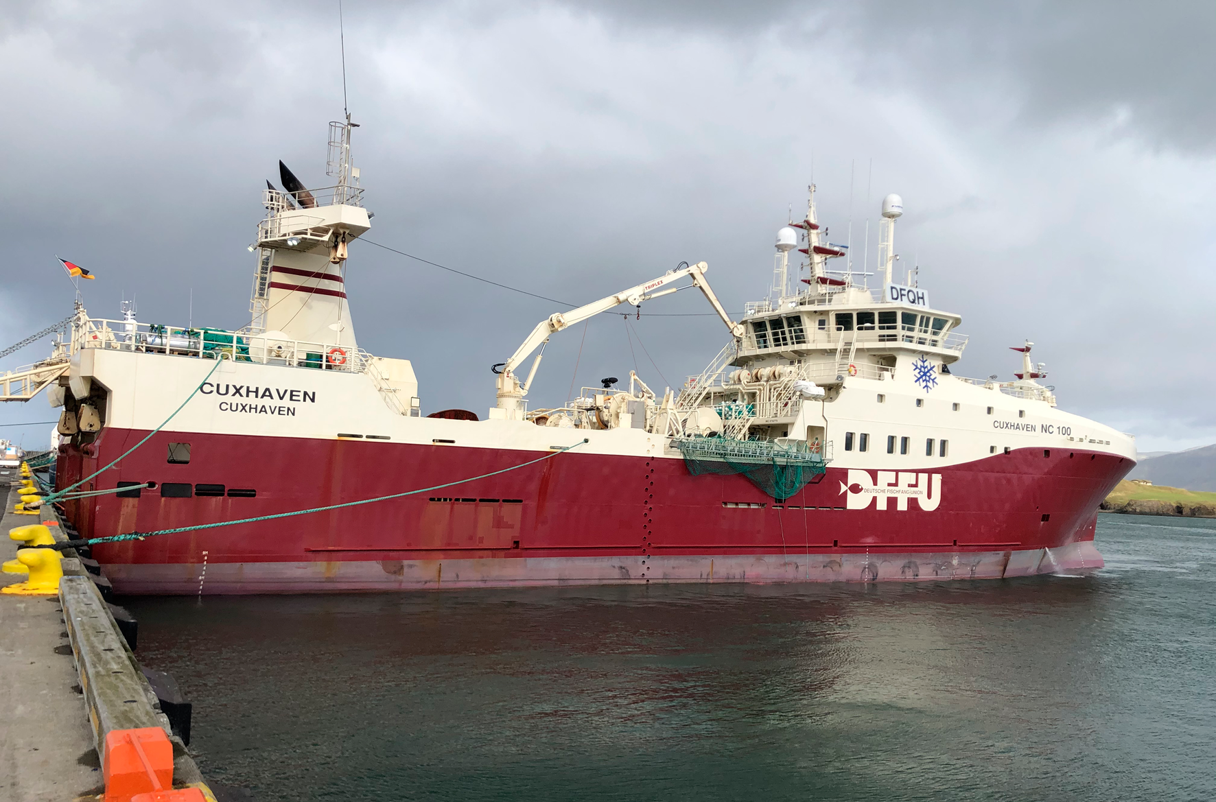 Vírar strekktir á Cuxhaven