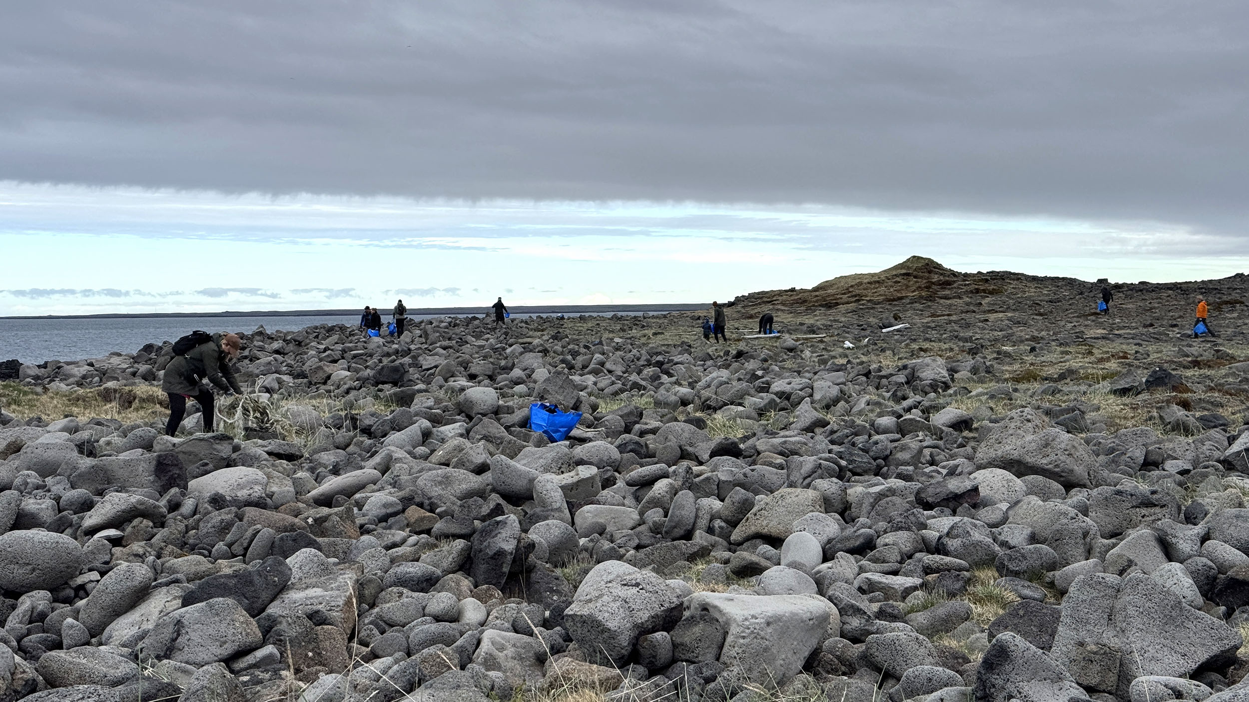 Fjöruhreinsun Hampiðjunnar og Bláa hersins við Junkaragerði